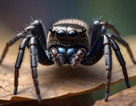 Close-up of jumping spider