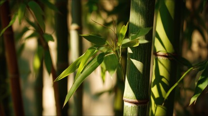 Obraz premium Closeup bamboo foliage