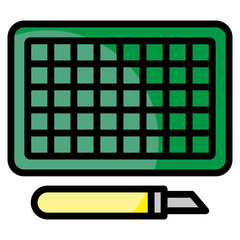 Cutting Mat  Icon Element For Design