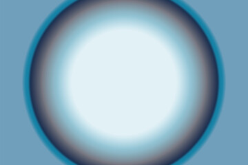 round frame with blue background