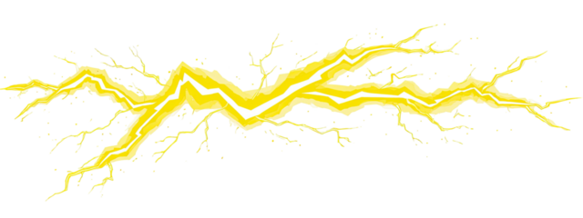 Abstract lightning bolt, yellow on black