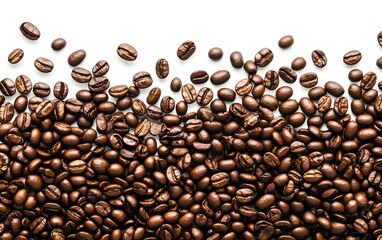 Obraz premium Roasted Coffee Beans Background Texture Image