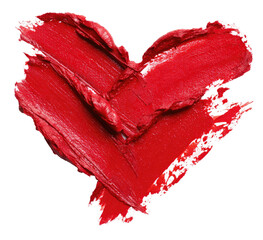 Heart-shaped lipstick smudge