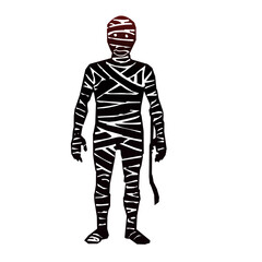 Silhouette Vector Monster Halloween Mummy