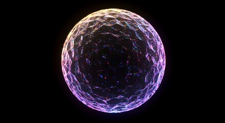 Abstract sphere with polygonal surface