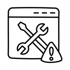 Maintenance Doodle icon EPS 10 File