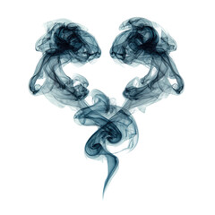 Abstract heart-shaped smoke design