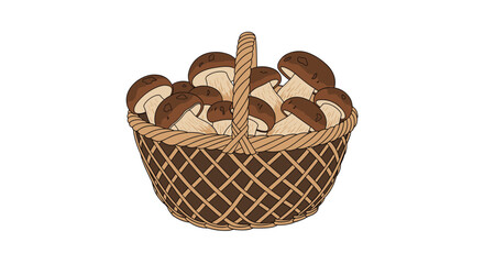 A basket full of delicious porcini mushrooms for a perfect meal.