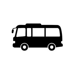 Simple Flat Style Detailed Bus Transportation Public Transport Icon