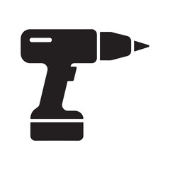 Cordless Power Drill Silhouette Icon