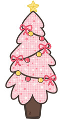 pink christmas tree