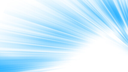 Abstract blue light beams radiating outwards from a central point isolated on white background