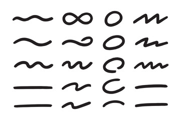 thick bold black continuous strokes collections