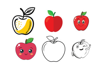 Apple icon set vector
