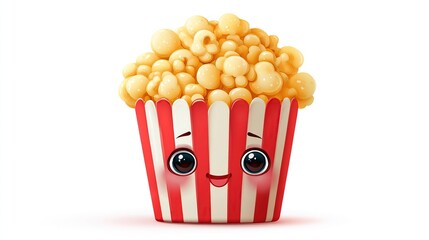 Popcorn in a cute, striped box