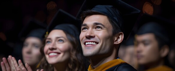 The graduates joyfully celebrate their outstanding academic achievements at a vibrant graduation ceremony