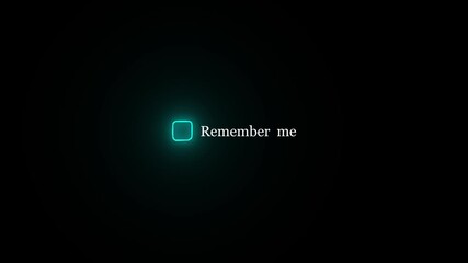 remember me checkbox on user login interface. login data saved icon 