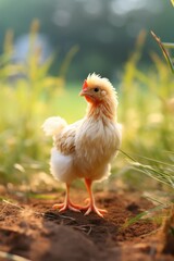 Fototapeta premium Chicken on the meadow