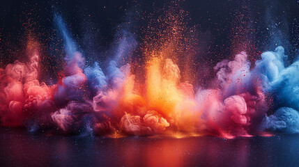 Colorful abstract explosion of vibrant hues.