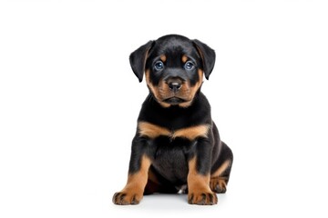 Obraz premium Cute dog on light background