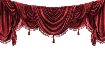 Rich crimson theater drapes (1)