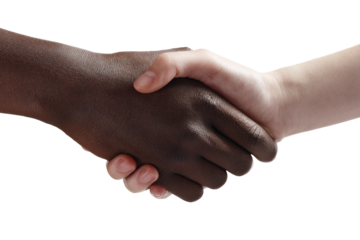 Diverse hands clasped in a handshake (1)