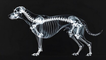Fototapeta premium X-ray image of a dog's skeleton