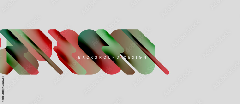 Poster abstract colorful shapes overlap, creating dynamic visual effect. minimalist design suitable for bac