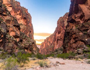 Canyon vista at sunset