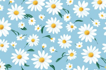 Pattern of flowers on light background