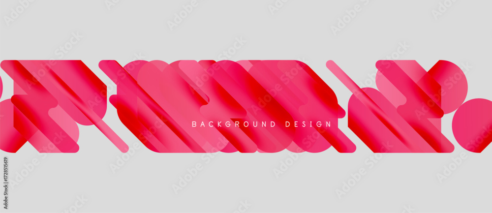Aufkleber abstract pink shapes overlap, creating dynamic visual effect. minimalist design suitable for backgro