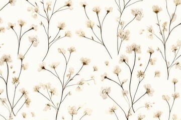 Pattern of flowers on light background