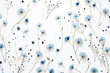 Pattern of flowers on light background