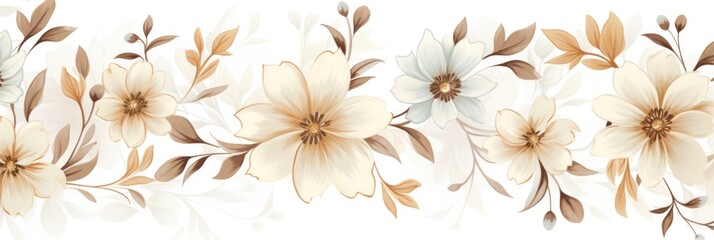 Pattern of flowers on light background