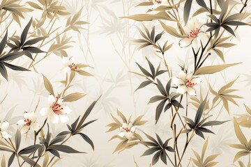 Pattern of flowers on light background