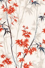 Pattern of flowers on light background