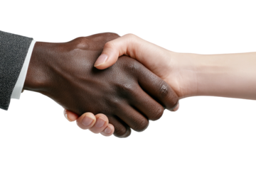 Diverse business people shaking hands