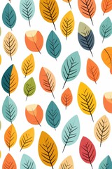 Pattern of colored leaves
