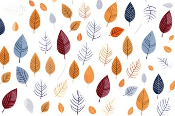 Pattern of colored leaves