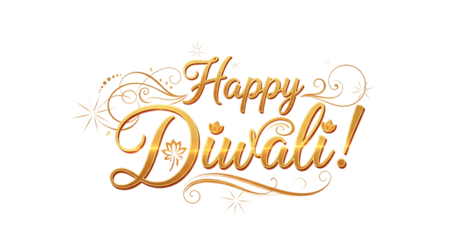 Happy Diwali text PNG bright festival message, joyful typography, ideal for Diwali wishes, party decor, and celebration designs
