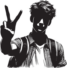 vector boy silhouette