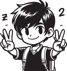 vector boy silhouette