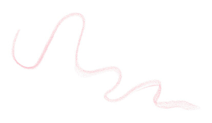 Hand drawn pink pencil lines, circles, stripes and squiggly lines on transparent background.