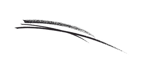 Hand drawn black pencil lines, circles, stripes and squiggly lines on transparent background.