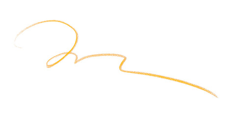 Obraz premium Hand drawn yellow pencil lines, circles, stripes and squiggly lines on a transparent background.