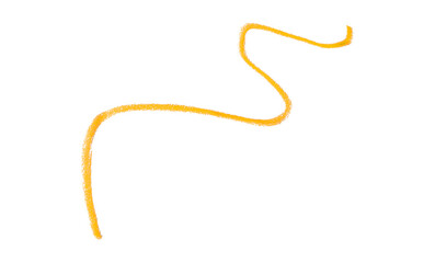 Hand drawn yellow pencil lines, circles, stripes and squiggly lines on a transparent background.