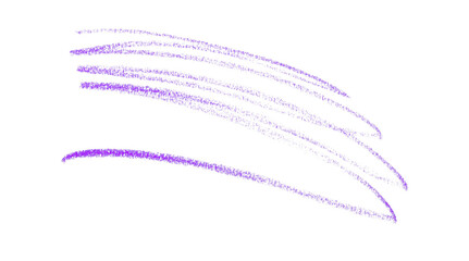 Hand drawn purple pencil lines, circles, stripes and squiggly lines on transparent background.