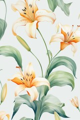 Pattern of flowers on light background