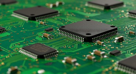 Closeup circuit board technology