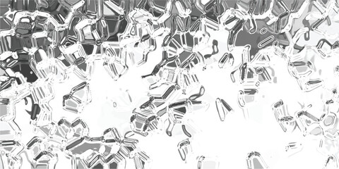Abstract geometric composition in grayscale with reflective surfaces illustrating complex patterns and design elements